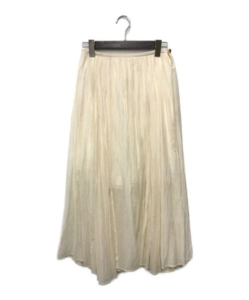 CASA FLINE（カーサフライン）CASA FLINE (カーサフライン) ギャザーフレアスカート ホワイト サイズ:Freeの古着・服飾アイテム