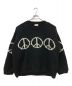 MACMAHON KNITTING MILLS（マクマホン ニッティングミルズ）の古着「LINE PEACE CREW NECK KNIT」｜ブラック