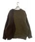 Name. (ネーム) ASYMMETRIC KNIT SWEATER バイカラーオーバーサイズニット ブラウン サイズ:2：7000円