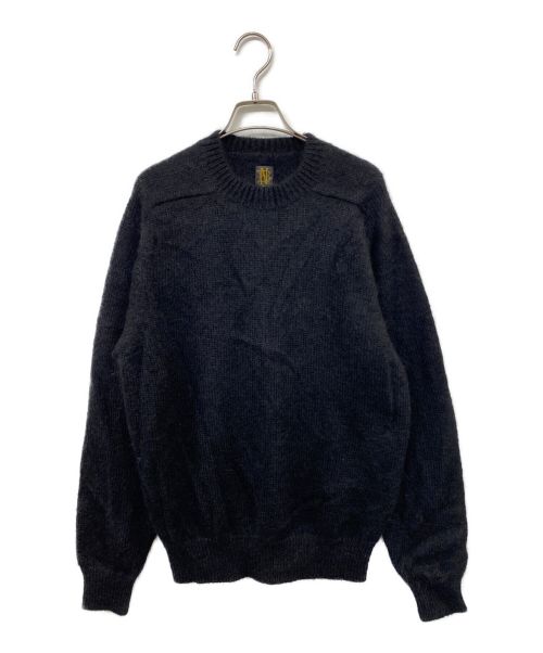 BATONER（バトナ―）BATONER (バトナ―) PURE MOHAIR CREW NECK クルーネックモヘアニット ブラック サイズ:2の古着・服飾アイテム