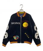 MAYOメイヨー）の古着「REVERSIBLE SOUVENIR JACKET リバーシブルスーベニアジャケット」｜ブラック