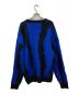 ADAM PATEK (アダムパテック) mohair mixed cardigan zebra モヘアミックスカーディガン AP2221027 ブルー×ブラック サイズ:2：5800円