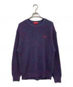 SUPREMEシュプリーム）の古着「21AW Small Box Logo Melange Rib Knit Sweater スモールボックスロゴメランジリブセーター」｜レッド×グリーン