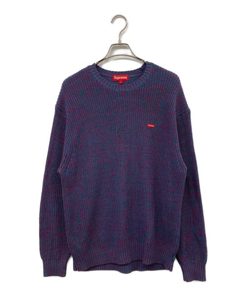 SUPREME（シュプリーム）SUPREME (シュプリーム) 21AW Small Box Logo Melange Rib Knit Sweater スモールボックスロゴメランジリブセーター レッド×グリーン サイズ:Lの古着・服飾アイテム