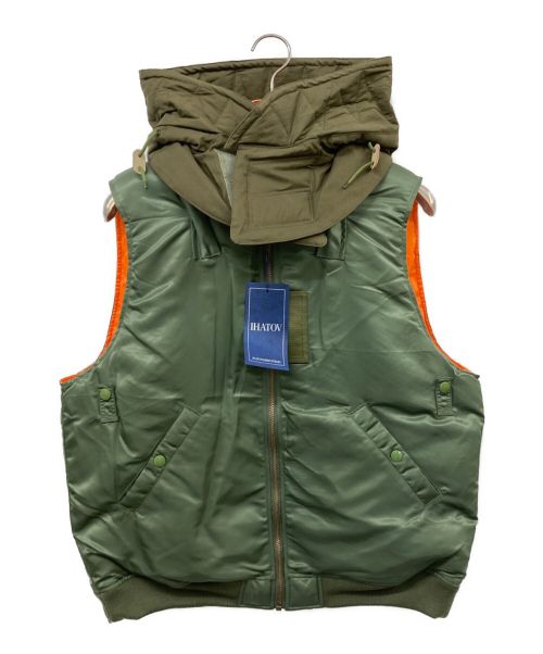 IHATOV（イーハトーブ）IHATOV (イーハトーブ) 22AW FLIGHT VEST フライトベスト オリーブ サイズ:S 未使用品の古着・服飾アイテム