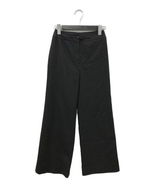CHANEL（シャネル）CHANEL (シャネル) ベルテッドウールパンツ グレー サイズ:SIZE 36の古着・服飾アイテム