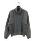 SOFTHYPHEN（ソフトハイフン）の古着「 22AW PATCHWORK HIGH NECK KNIT パッチワークハイネックニット」｜グレー