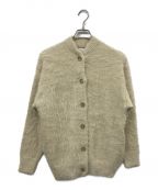 Ameri VINTAGEアメリヴィンテージ）の古着「FEATHER OVER CARDIGAN フェザーオーバーカーディガン」｜ベージュ