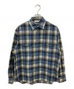 Name.ネーム）の古着「SHAGGY CHECK CPO SHIRT」｜ブルー