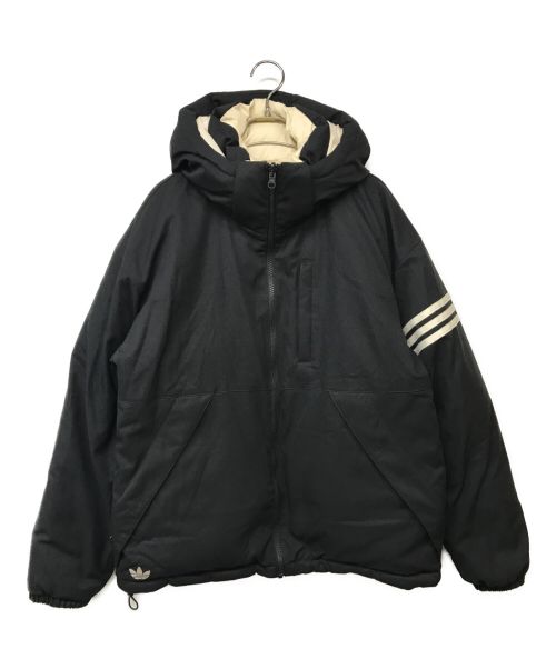 adidas（アディダス）adidas (アディダス) Neu ダウンジャケット ブラック×アイボリー サイズ:Lの古着・服飾アイテム