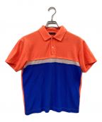 COMME des GARCONS HOMME PLUSコムデギャルソンオムプリュス）の古着「AD2001　切替ポロシャツ」｜オレンジ×ブルー