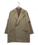 AURALEEオーラリー）の古着「LIGHT MELTON OVER COAT ライトメルトンオーバーコート」｜ベージュ