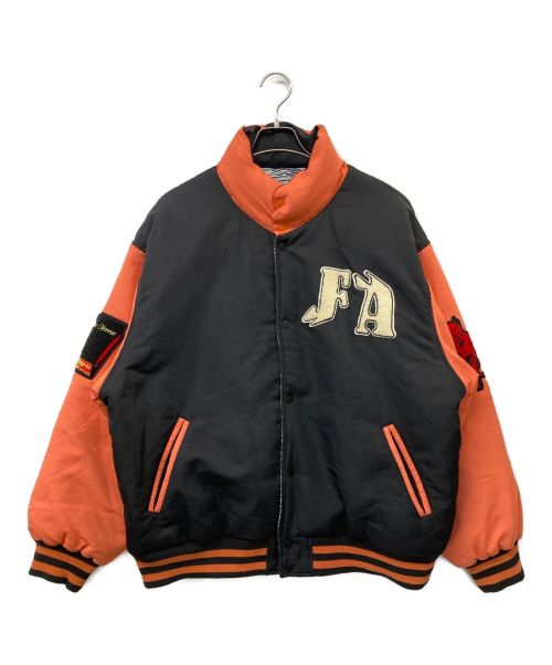 FUCKING AWESOME（ファッキンオーサム）FUCKING AWESOME (ファッキンオーサム) reversible varsity puffer jaket リバーシブルバーシティーパファージャケット ブラック×ホワイト サイズ:2XLの古着・服飾アイテム