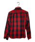 COMME des GARCONS HOMME (コムデギャルソン オム) 08AW ウール縮絨チェックシャツ レッド サイズ:S：7800円