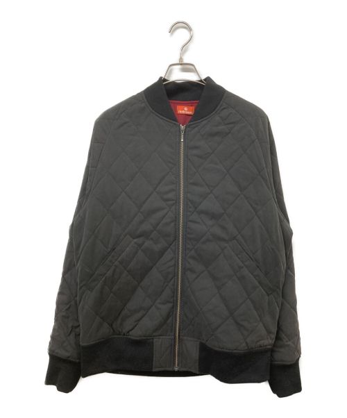 HELLRAZOR（ヘルレイザー）HELLRAZOR (ヘルレイザー) NYLON QUILTED MA-1 JACKET ブラック サイズ:Ｌの古着・服飾アイテム