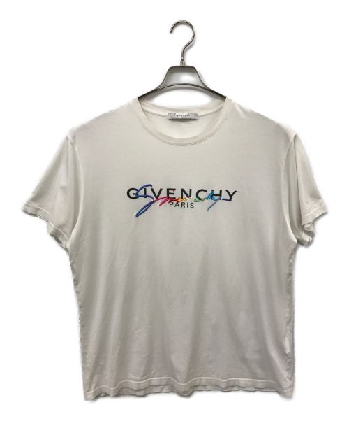 GIVENCHY（ジバンシィ）GIVENCHY (ジバンシィ) シグネチャーロゴTシャツ ホワイト サイズ:Lの古着・服飾アイテム