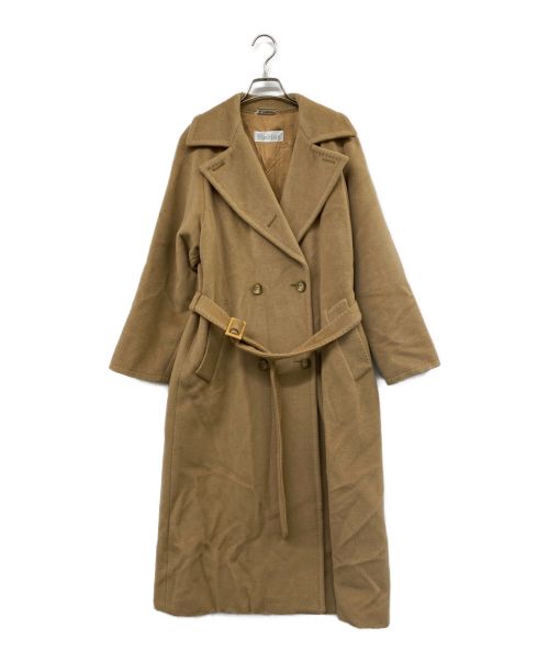 MaxMara（マックスマーラ）MaxMara (マックスマーラ) 白タグ  カシミヤブレンドウールダブルコート ベージュ サイズ:38の古着・服飾アイテム