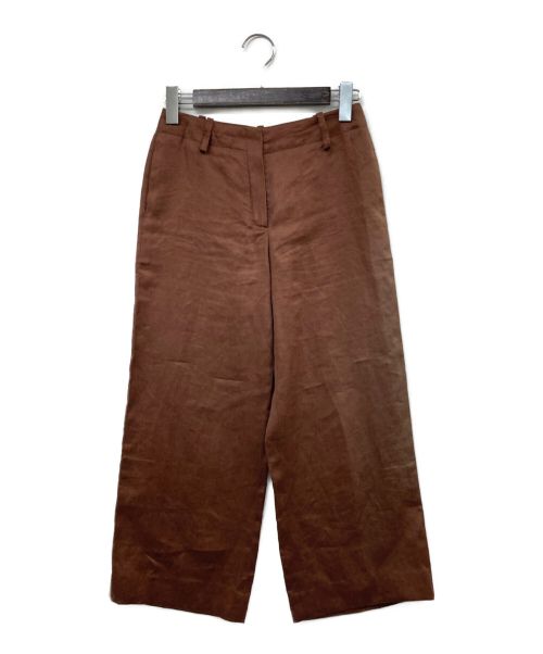 HERMES（エルメス）HERMES (エルメス) リネンパンツ ブラウン サイズ:34の古着・服飾アイテム