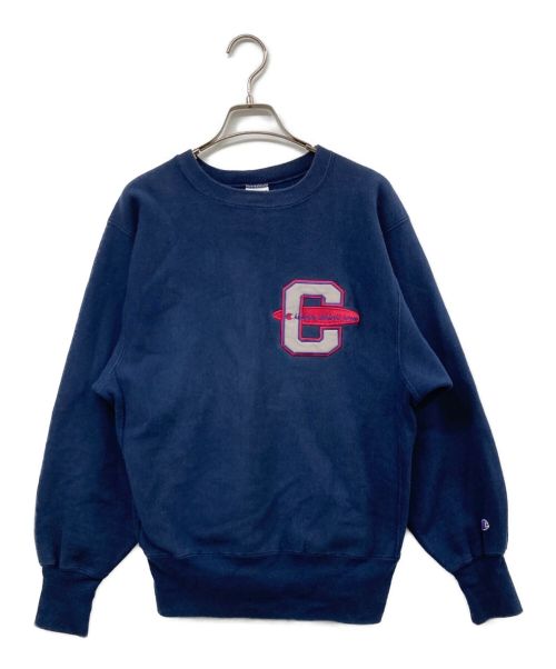 Champion REVERSE WEAVE（チャンピオンリバースウィーブ）Champion REVERSE WEAVE (チャンピオン リバースウィーブ)  刺繍タグ 90's リバースウィーブスウェット ネイビー サイズ:Ｍの古着・服飾アイテム