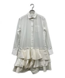 sacai（サカイ）の古着「 22SS SUITING MIX POPLIN DRESS」｜ホワイト