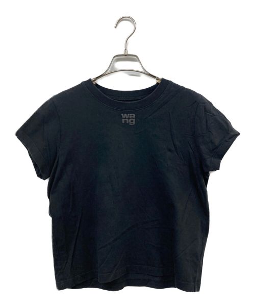 ALEXANDER WANG（アレキサンダーワン）ALEXANDER WANG (アレキサンダーワン) コットンジャージーパフロゴシュランケンTシャツ ブラック サイズ:Sの古着・服飾アイテム