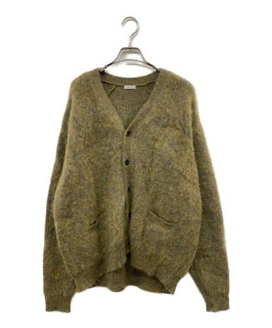 [中古]AROUSAL(アローサル)のメンズ トップス 22AW Melange Cardigan - Olive モヘアカーディガン