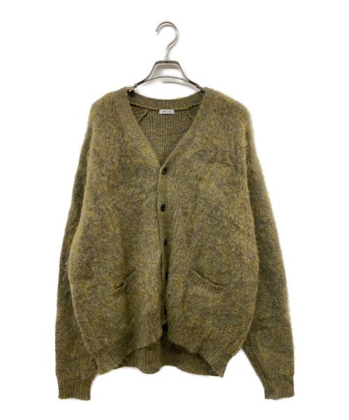 AROUSAL（アローサル）AROUSAL (アローサル) 22AW Melange Cardigan - Olive モヘアカーディガン カーキ サイズ:Ｌの古着・服飾アイテム