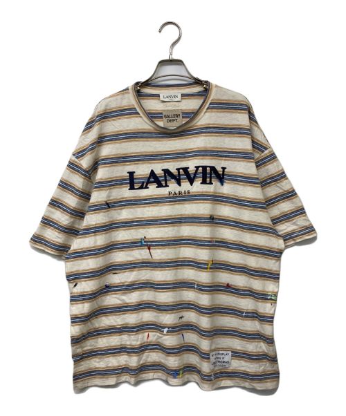 LANVIN（ライバン）LANVIN (ランバン) GALLERY DEPT (ギャラリー デプト) コラボ ボーダー Tシャツ ベージュ サイズ:不明の古着・服飾アイテム