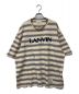 LANVIN（ランバン）の古着「コラボ ボーダー Tシャツ」｜ベージュ
