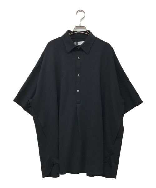 Graphpaper（グラフペーパー）Graphpaper (グラフペーパー) 22SS Viscose Ponte S/S Yoke Sleeve Shirt ネイビー サイズ:FREEの古着・服飾アイテム