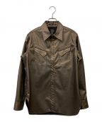 Needlesニードルズ）の古着「BROWN COATED COWBOY SHIRT」｜ブラウン