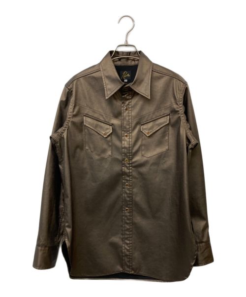 Needles（ニードルズ）Needles (ニードルズ) BROWN COATED COWBOY SHIRT ブラウン サイズ:ＸＳの古着・服飾アイテム