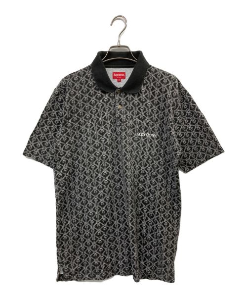 SUPREME（シュプリーム）Supreme (シュプリーム) Rope Print Polo ブラック サイズ:Mの古着・服飾アイテム