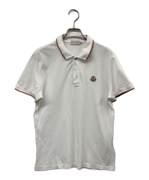 MONCLER（モンクレール）MONCLER (モンクレール) MAGLIA POLO ワッペンポロシャツ ホワイト サイズ:Mの古着・服飾アイテム