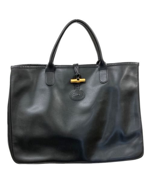 LONGCHAMP（ロンシャン）LONGCHAMP (ロンシャン) ROSEAU Tote Bag ブラックの古着・服飾アイテム