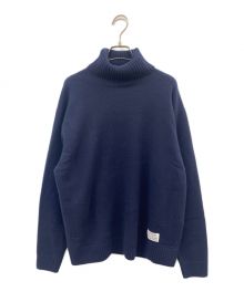 NEIGHBORHOOD（ネイバーフッド）の古着「HIGH NECKWOOL SWEATER タートルネックウールニット」｜ネイビー