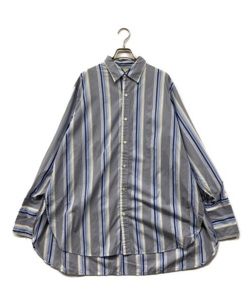 jieda（ジエダ）jieda (ジエダ) ストライプビッグシルエットシャツ JIE-18W-SH01 LONG SHIRT ロングシャツ ブルー サイズ:1の古着・服飾アイテム