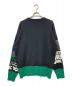 DIESEL (ディーゼル) K-Rublo Jacquard cotton pullover マルチカラー総柄ニット ブラック×グリーン サイズ:ＸＬ：8800円