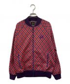 Needlesニードルズ）の古着「19ss RIB COLLAR TRACK JACKET 総柄リブカラートラックジャケット」｜レッド