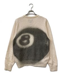 stussy（ステューシー）の古着「22AW 8 BALL SPRAY SWEATER モヘアブレンドクルーネックニット」｜アイボリー