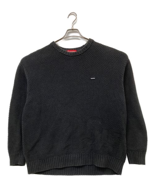 SUPREME（シュプリーム）SUPREME (シュプリーム) Textured small box Sweater ブラック サイズ:Lの古着・服飾アイテム