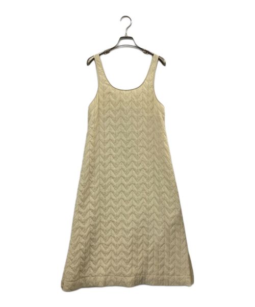 STEVEN ALAN（スティーブンアラン）STEVEN ALAN (スティーブンアラン)  SHEER HERRINGBONE TANK TOP DRESS シアーヘリンボーンタンクトップドレス イエロー サイズ:Sの古着・服飾アイテム