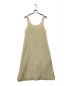 STEVEN ALAN（スティーブンアラン）の古着「 SHEER HERRINGBONE TANK TOP DRESS シアーヘリンボーンタンクトップドレス」｜イエロー