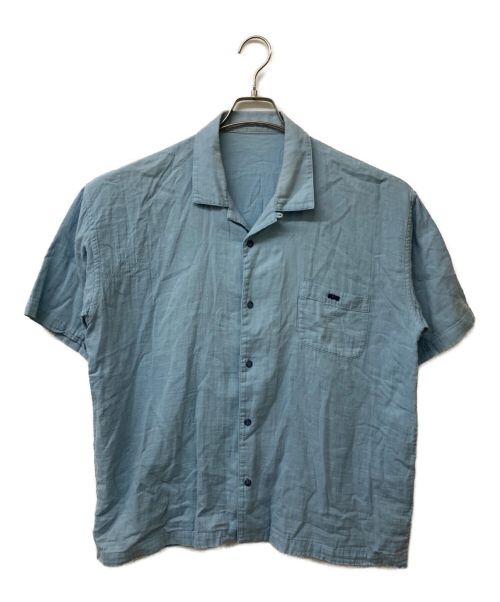 Porter Classic（ポータークラシック）Porter Classic (ポータークラシック) GAUZE SHORT SLEEVE SHIRT ガーゼショートスリーブシャツ ブルー サイズ:2の古着・服飾アイテム