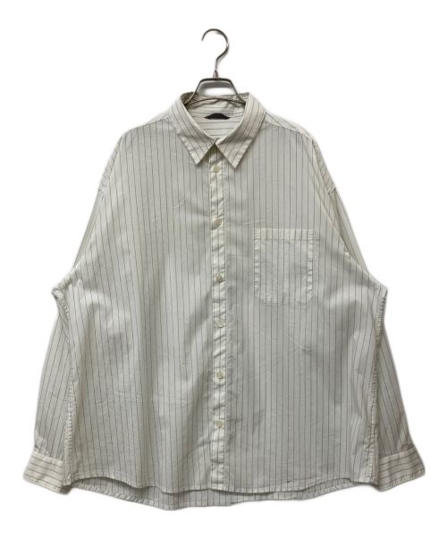 CASE（ケイス）CASE (ケイス) OUTDOOR STRIPE SHIRT ホワイト サイズ:Ｌの古着・服飾アイテム