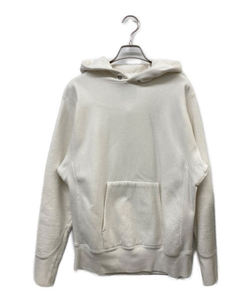 ATON（エイトン）ATON (エイトン) GARMENT DYE URAKE HOODIE ホワイト サイズ:2の古着・服飾アイテム