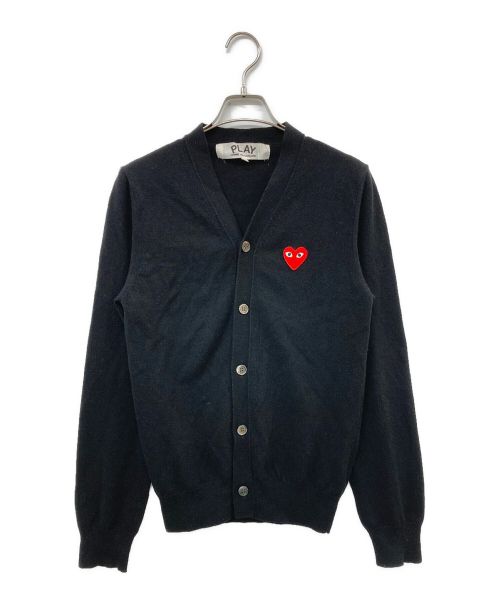 PLAY COMME des GARCONS（プレイ コムデギャルソン）PLAY COMME des GARCONS (プレイ コムデギャルソン) ハートワッペンカーディガン ブラック サイズ:Sの古着・服飾アイテム