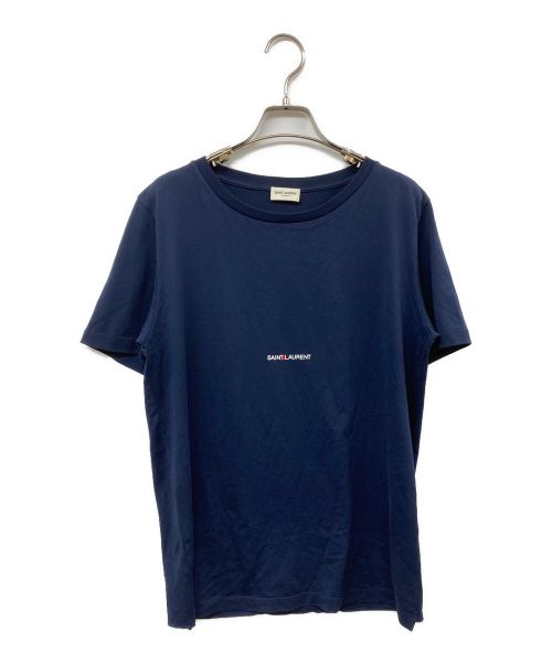 Saint Laurent Paris（サンローランパリ）Saint Laurent Paris (サンローランパリ) ロゴTシャツ ネイビー サイズ:Sの古着・服飾アイテム