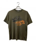 NIKE×BLACK COMME des GARCONSナイキ×ブラック コムデギャルソン）の古着「スウィッシュロゴコラボTシャツ」｜カーキ