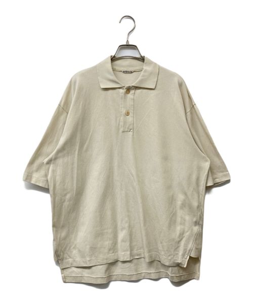 AURALEE（オーラリー）AURALEE (オーラリー) SUPER FINE COTTON SALT SHRINK PIQUE BIG POLO ベージュ サイズ:4の古着・服飾アイテム